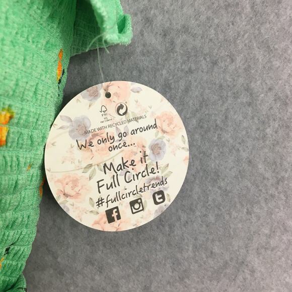 Jolie & Joy Mini Skirt and Ruffled Crop Top Set Size Medium Green with Lemons - Picture 9 of 13